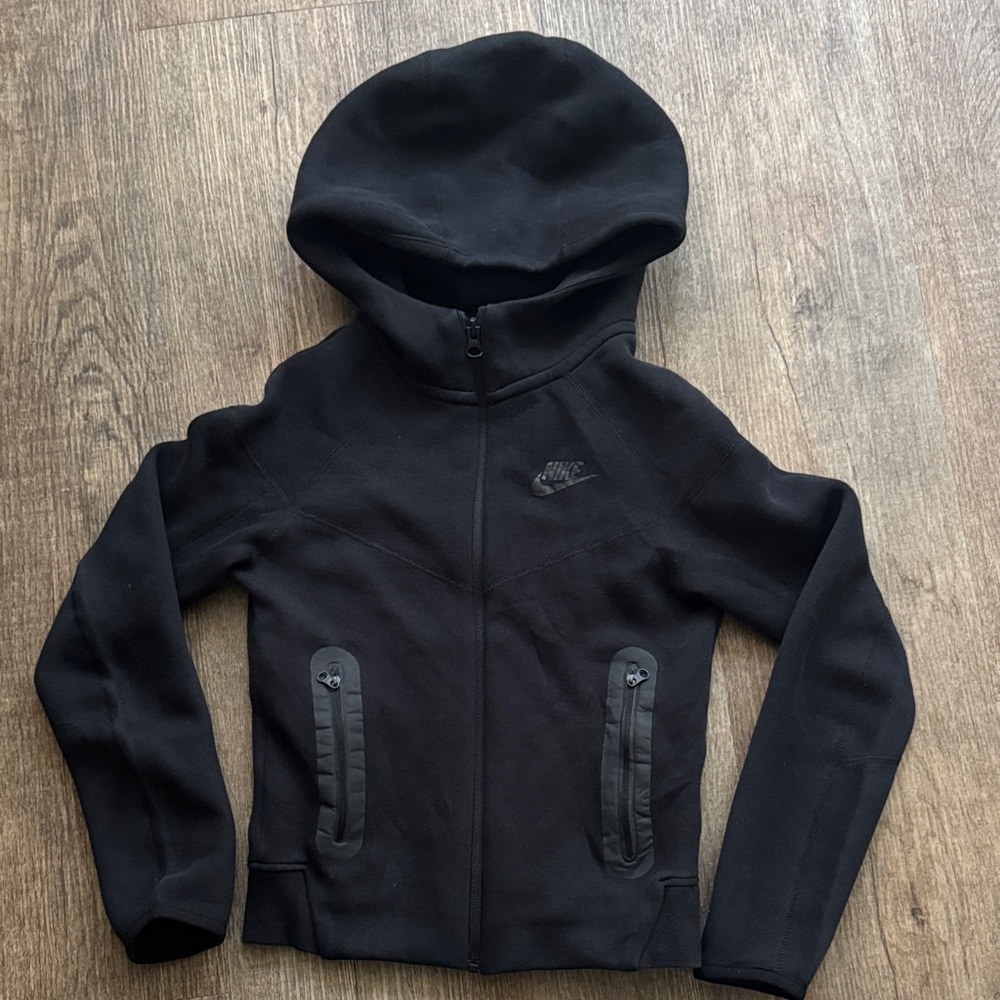 Nike Kids Black Texh Windrunner Full-Zip Hoodie